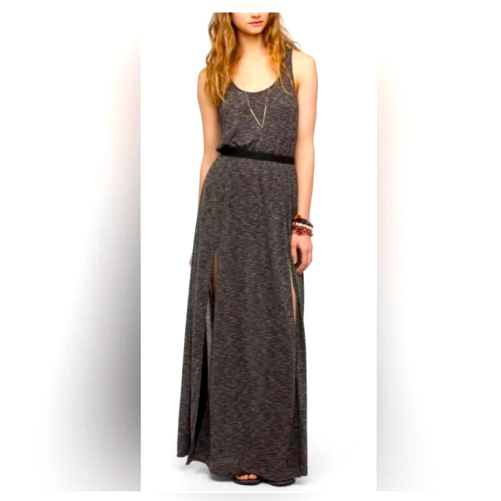 Urban Outfitters Silence + Noise Double Slit Maxi Dress Gray Size Small